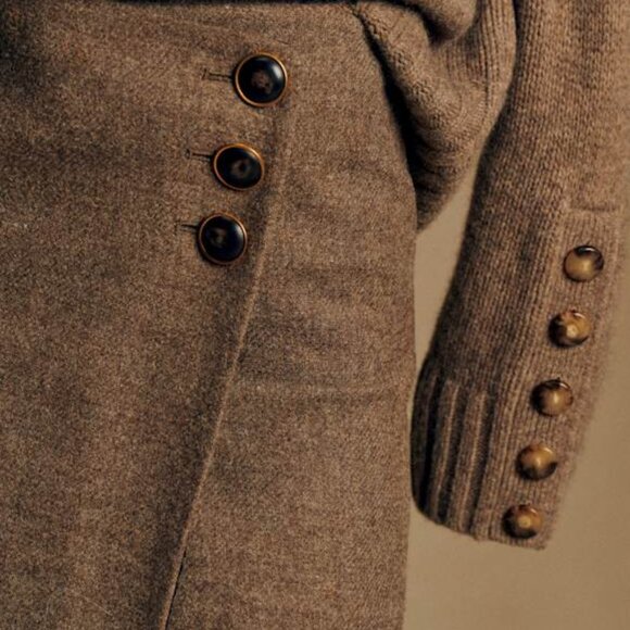 Sezane Asymmetrical Skirt in Tan - Picture 4 of 9